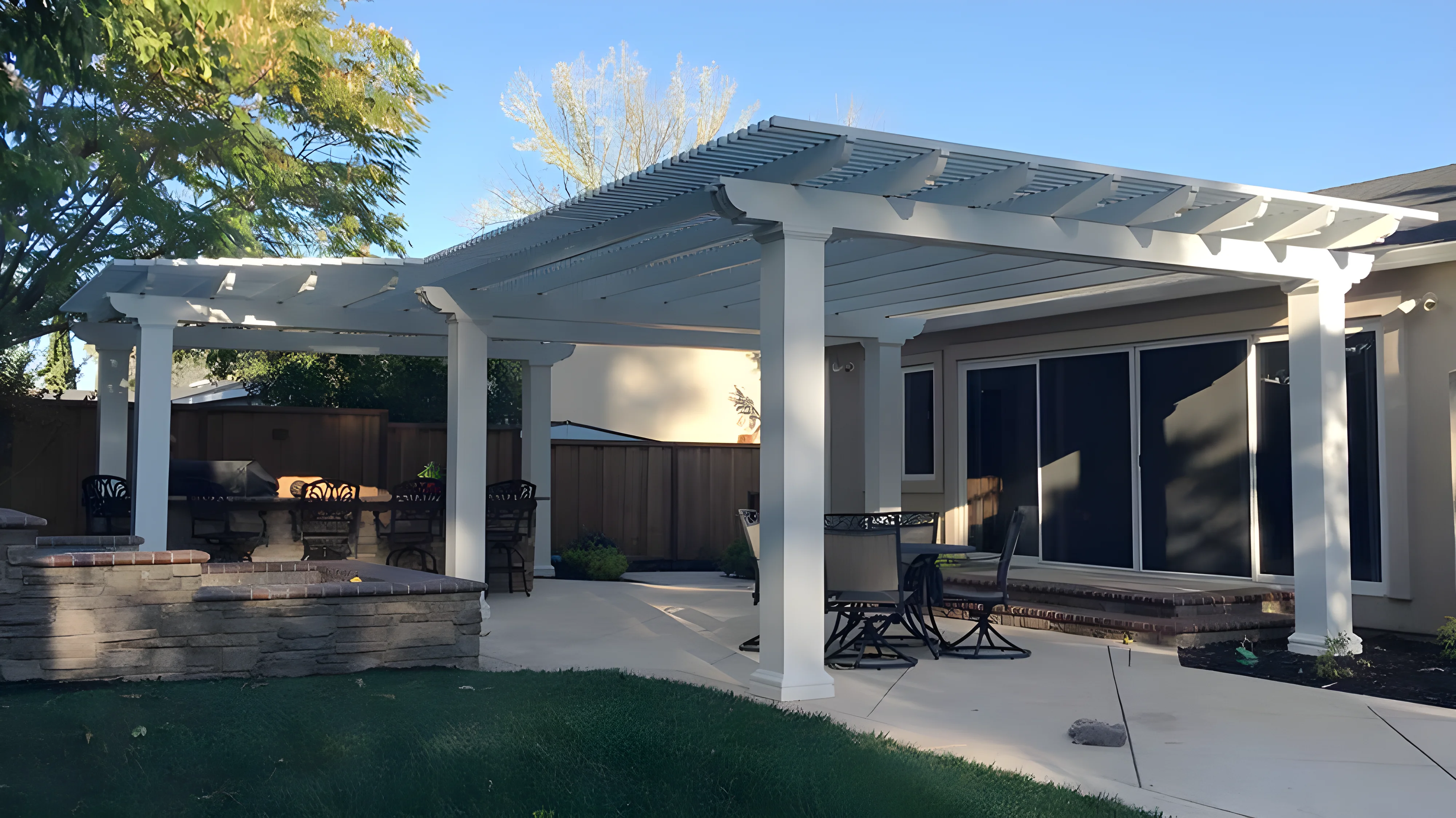 Pergola as house extension