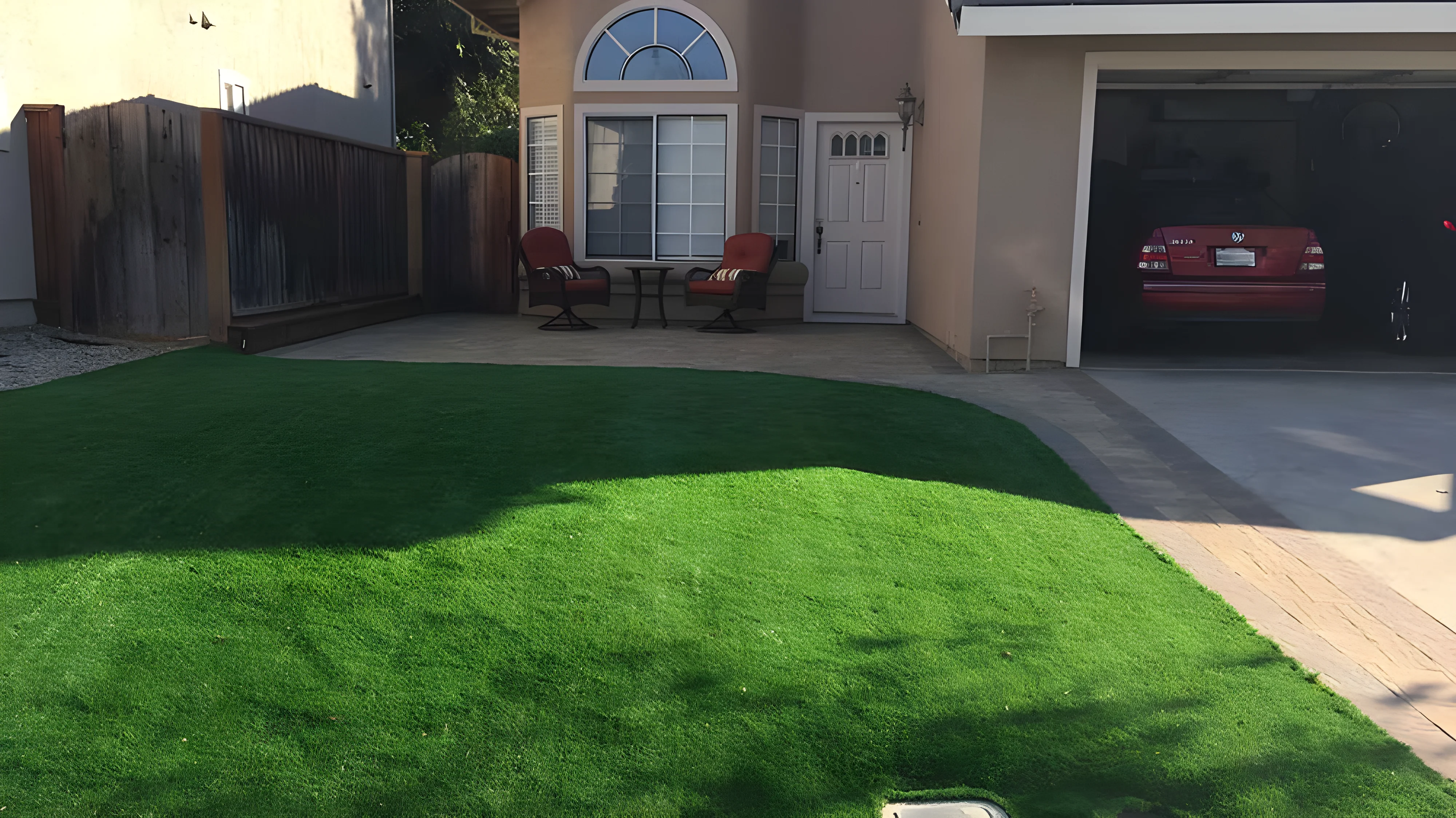 Synthetic front lawn