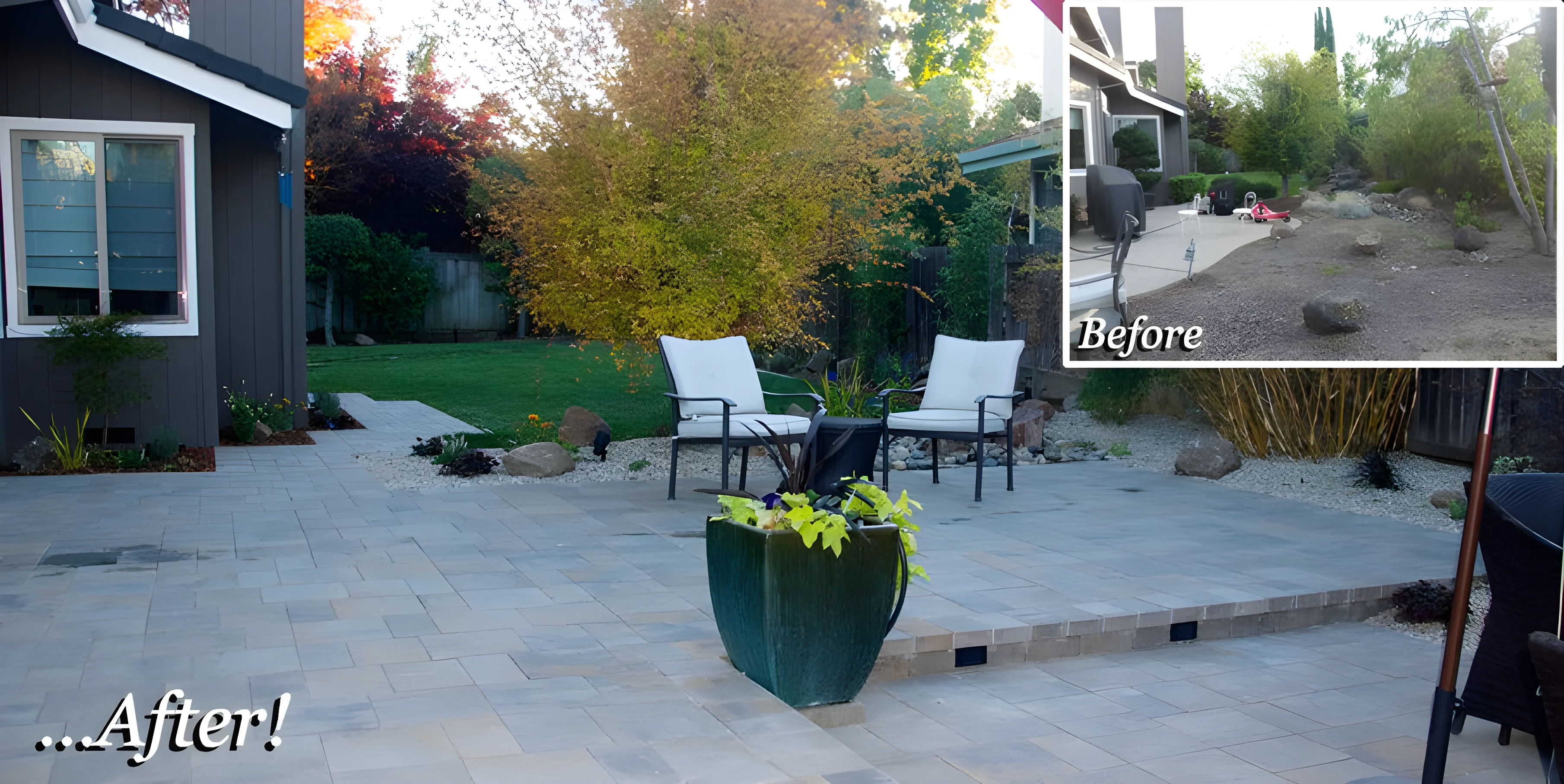 Sacramento backyard hardscape transformation by Black Diamond — featured project 10